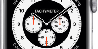 Promo applewatch modèle blanc tachymètre